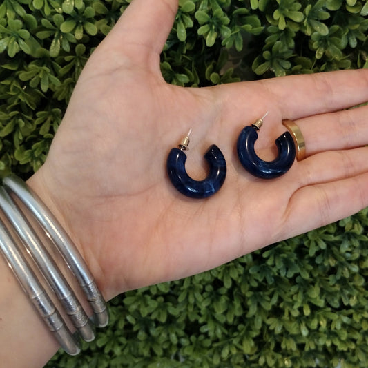 Aretes VIVIANA Azul Marino