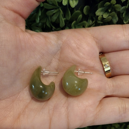 Aretes MARTINA Verde Olivo