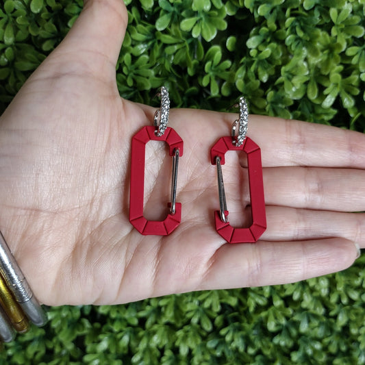 Aretes Retro Rojos