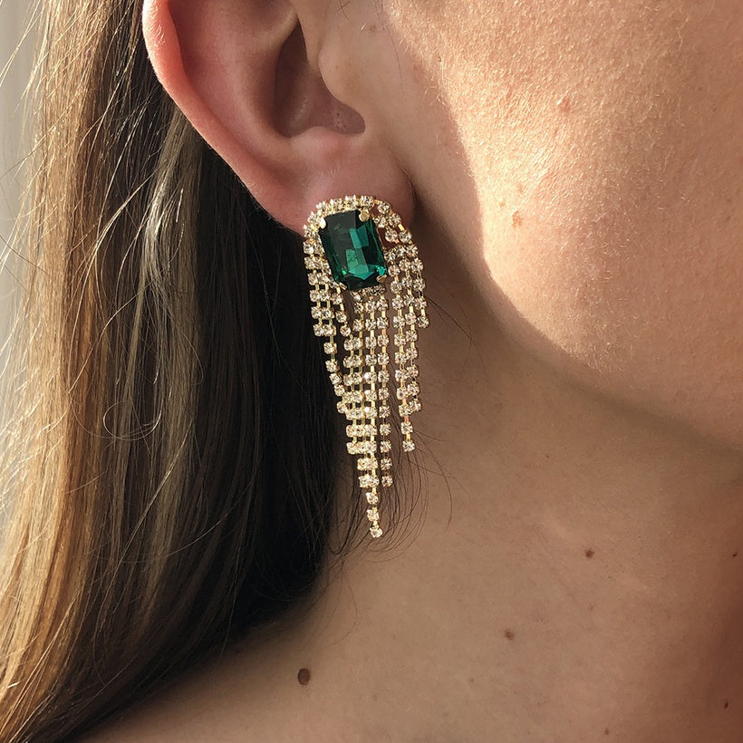 Aretes Verdes Con Plateado - Frida's Dream